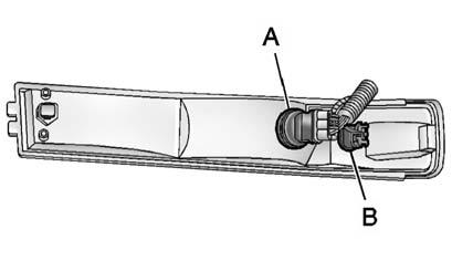 lamp bulb(s): 3. Disconnect the electrical connector (B) and remove the headlamp bulb (A). 4.