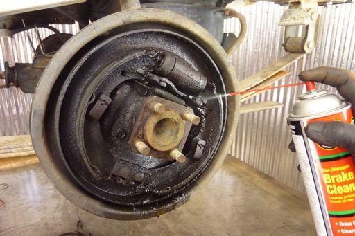 Tech Tip: Rusted brake drums can be loosened by pounding on them with a large ball peen (or small sledge) hammer in the locations shown above.