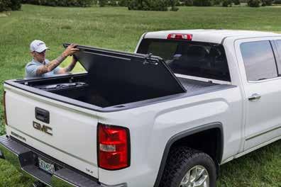 tonneau covers Standard Hard Trifold Three panel, solid surface design Three folding positions: closed, 1/3, or 2/3 open.