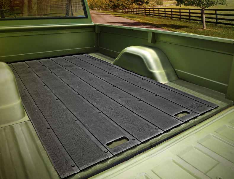 TRUCK BED Vintage Bed Mats Each TrailFX vintage bed mat has a classic wood grain etched surface with raised panels which provides a unique,