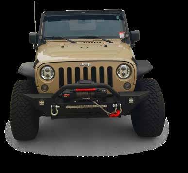 Textured black powder coated finish matches other TrailFX Jeep products Includes 3/4 D-Rings