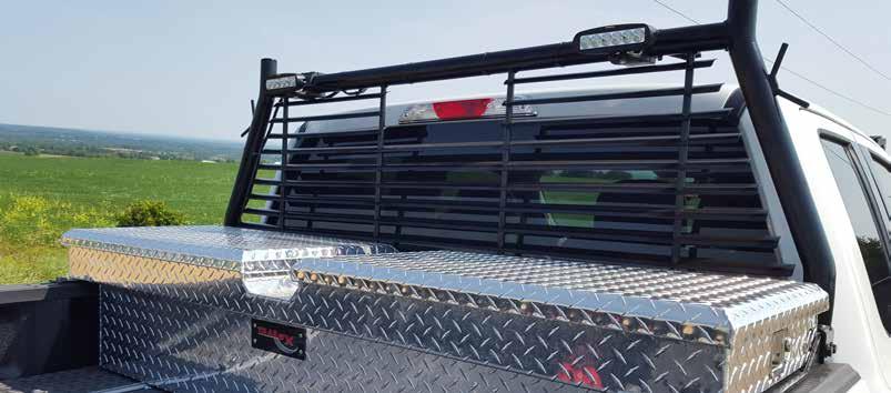 cargo management Headache Racks Black or white powder coated steel Round tube louvered design With or without rear cab window cut out