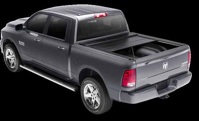 tonneau covers Attractive low-profile design Scratch-resistant, matte black finish All aluminum rolling cover for durability Spring-loaded