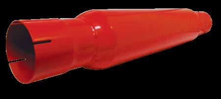 22 Glasspack Mufflers Heavy gauge steel construction High temperature red painted finsh Creates a deep, rich sound