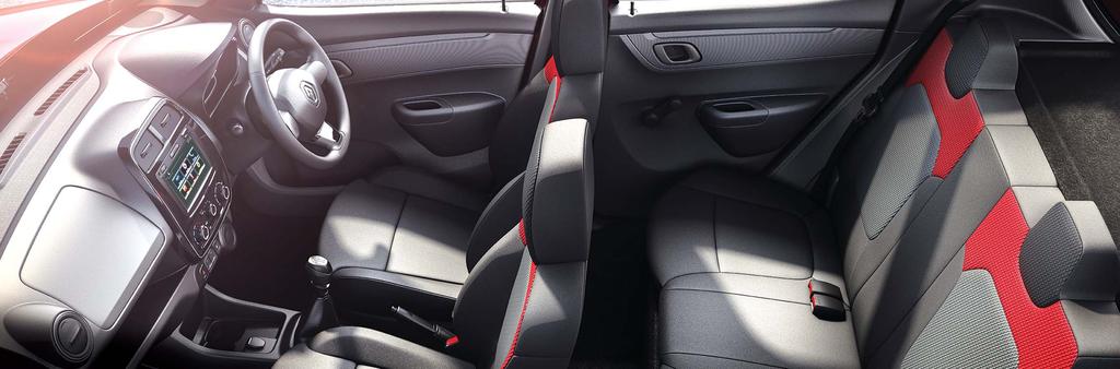 COMFORT The Renault KWID s spacious ergo smart cabin is designed for more comfort.