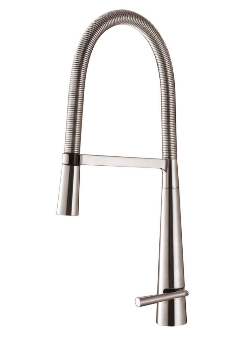 Single Handle Pull-Down Kitchen Faucet Features Stainless steel finish Kerox Ceramic
