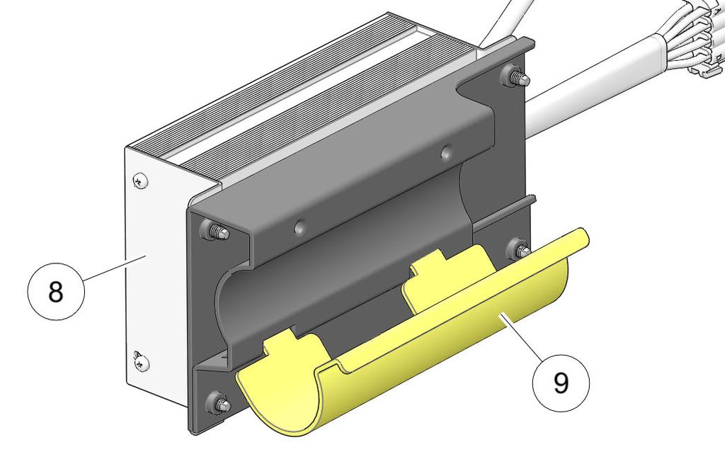 Ensure cutout in forward end of bracket fits around T-joint in chassis tubing, and