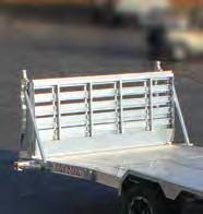 A heavy duty bi-fold aluminum ramp with support legs for stable loading