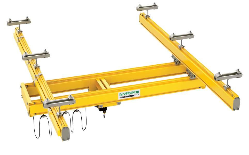 The movement of this crane is made even smoother thanks to trolleys fitted with nylon
