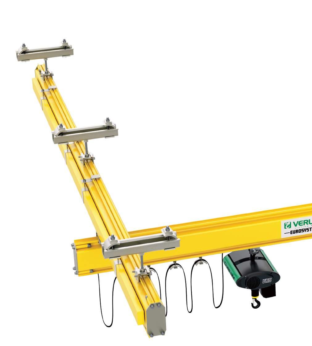 EUROSYSTEM ST Steel hollow profile overhead handling system for loads of 60 to 2,000 kg 3 Profiles Available in 3 different