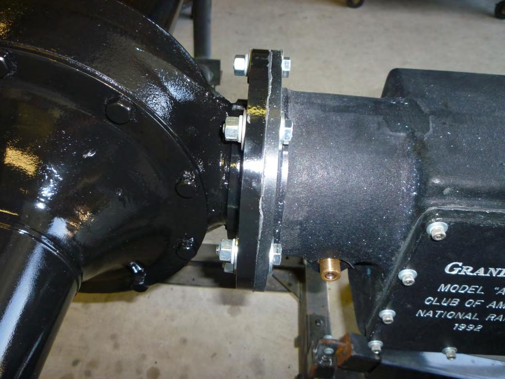 The Ryan overdrive gear box housing has been attached to the