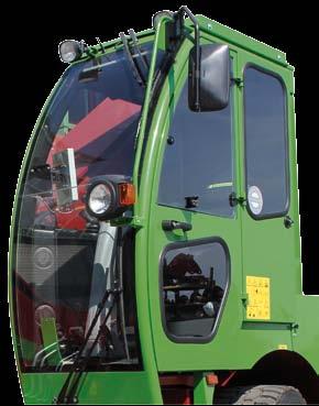 Efficiency & comfort Operator s cab Safety glazing on 3 sides with