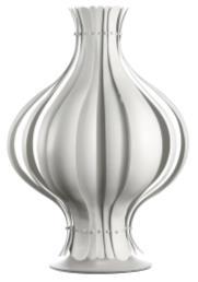 2") Onion shaped pendant in metal with white surface. Indirect light White ceiling canopy (incl.) 400 cm (157.