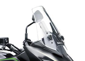 WIND PROTECTION Adjustable windscreen has a stepless range of approximately 75mm.