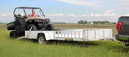 Flatbed Trailers - Single Axle 6810H shown w/optional 12" solid side rack set & bifold