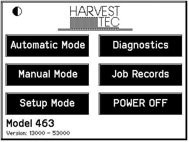 Description of Screens & menus of the Harvest Tec monitor This system is calibrated for use with Harvest Tec buffered propionic acid.