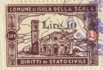 Isola della Scala, Verona value in red,