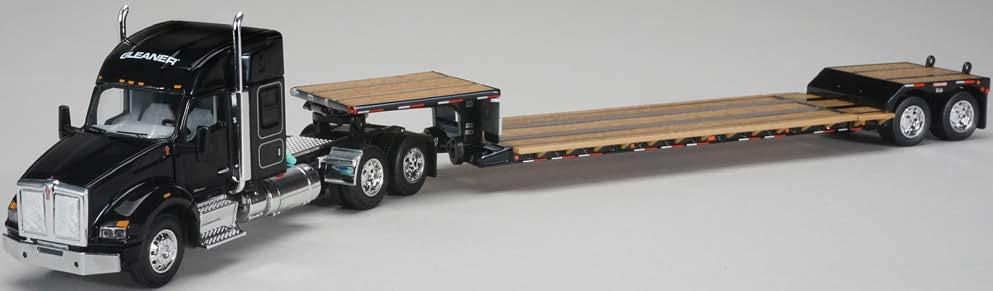 Trailer with rubber tires Tandem axle Finely detailed; several chrome accents