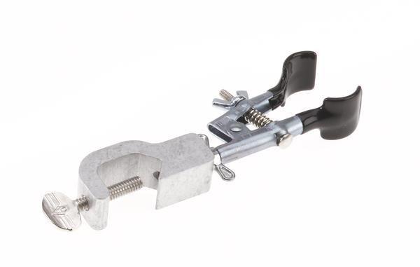 202 Round Jaw Coated Buret Clamp Clamp has Plastisol-coated jaws that rotate 360 and may be locked at any angle by checknut. Stamped steel with zinc plating.