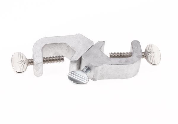 50 Double Burette Support Lincoln Type Double Buret Clamp Fitting on 5/8" (16mm) support rods or smaller, this stamped steel clamp is zinc plated for corrosion resistance and has a steel thumbscrew.