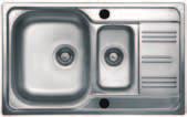 14 INSET Sink 860 500 1 x Dimension: 860 500 170 Bowl: 340 410 170 Cabinet: 450 mm Waste: Ø 114 (3,½ ) Include: siphon, sealing tape, clamps Thickness: 0,6 mm Surface: satin Code: 7010034