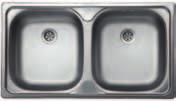 A line 15 INSET Sink 980 500 1 + ½ Dimension: 800 500 190 Bowl: 340 410 190 + 170 300 140 Cabinet: 600 mm Waste: Ø 114 (3,½ ) Include: POP-UP