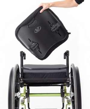 Hardware Features Highly functional design improves ease of use Allow s one handed removal of back by users/ care givers (rigid and folding chairs) Adjustable w ith the user in the w heelchair All