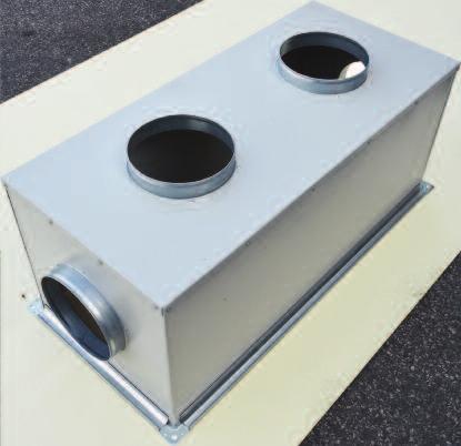 Multi-Spigot Acoustic Distribution Box Acoustic distribution boxes are designed for flexible ductwork distribution, and constructed from the same frame and panel casework used for the VTI cased