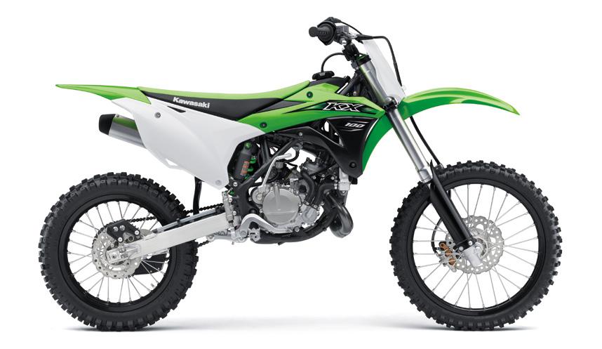 SIZED RIGHT Two sizes Designed for growing riders, the KX100 and KX85 makes it easier to find a