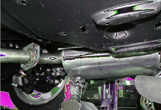Original Exhaust System Removal 1. Lubricate all the hangers and rubber isolators. 2. Unbolt the rear muffler flanges, R/H side shown, ref. figure 1.