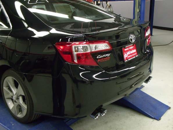 brake lines, body parts, and tires for safe clearance from the exhaust
