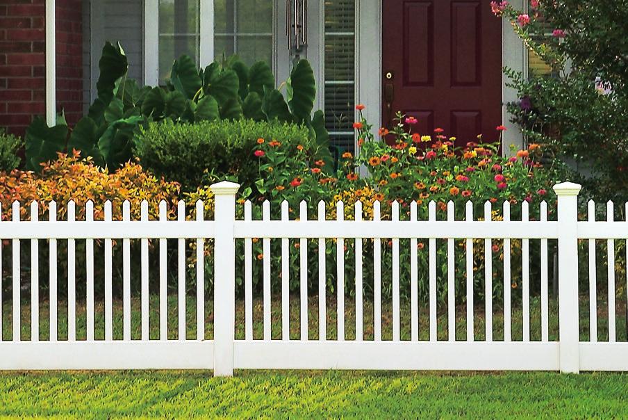 Square Straight Picket CLASSIC Ply Gem Classic Picket Fence is the easiest way into