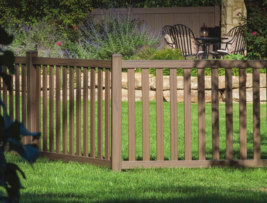 Ply Gem Elegance Picket Fence offers a selection of sophisticated designs, accents and