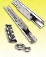 ROLLER GUIDES Four raceways with rollers. High load capacity.