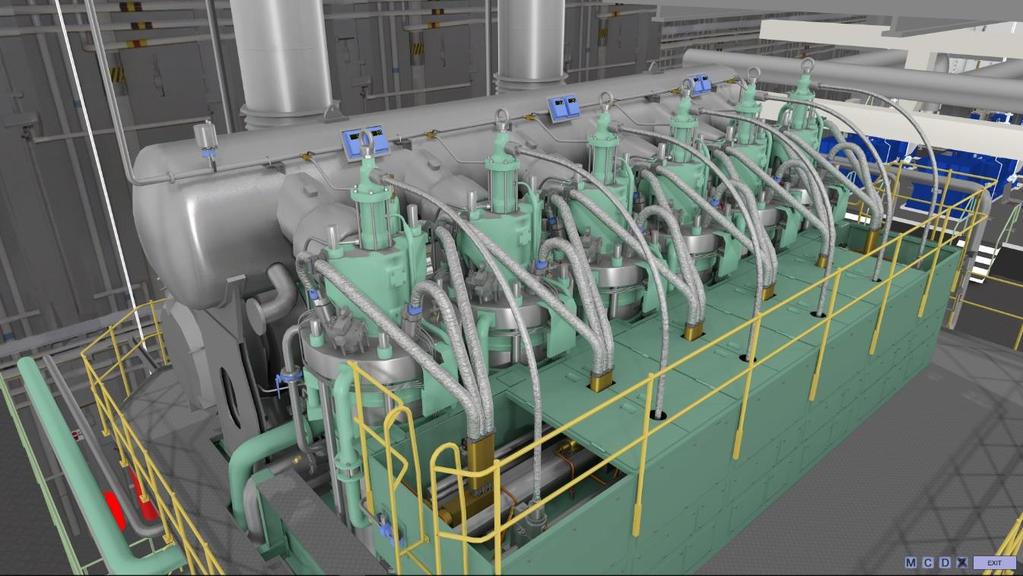 Low Speed Engine Room W-Xpert W-X72 Simulator W-Xpert W-X72 Engine Room Simulator is based on typical solutions and presently used in medium engine rooms such as Suezmax tankers, Capesize bulk