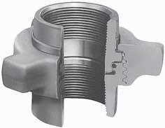 CTWISS Wing Unions 2,000 psi cwp,000 psi test FIGURE 2 Insulating Union Threaded Ends Gray Nut/Light lue Subs Item C TPI Material NPS Dn lbs kg in mm in mm in mm Nuts Subs Union Complete 2.4.