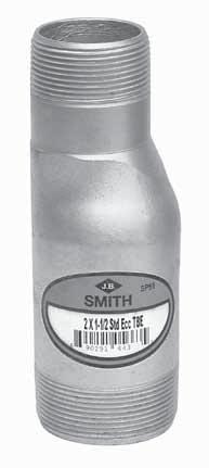 J.. SMITH PRODUCTS Carbon Steel Swage Nipples Eccentric Swage Nipples Pipe PI or O.D. Reduced to Note: See page 48 for certification of raw material and marking. s not shown - P.O.. Length Standard XS/XH XXS/XXH & Sch.
