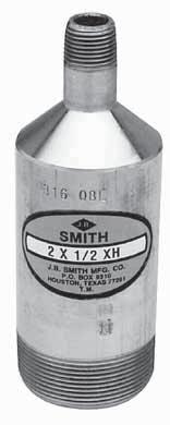 J.. SMITH PRODUCTS Stainless Steel Stainless Swages Stainless & lloy Steel Swage Nipples 04 Stainless Steel 6 Stainless Steel Length Length NPS DN in mm NPS DN in mm 4 x 8 8 x 6 2 4 57 4 x 8 8 x 6 2