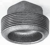 CST IRON Cast Iron Threaded Fittings Class 25 (Standard) FIGURE 87 Square Head Plugs, Cored lack Galv. NPS DN lbs kg lbs kg /4 20 0.