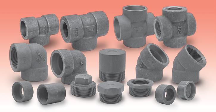 FORGED STEEL FITTINGS Small Steel Fittings Cast Iron Materials The steel for nvil Forged Carbon Steel Fittings consists of forging, bars, seamless pipe or tubes which conform to the requirements for