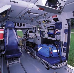 Rear access Primary EMS Missions The spacious cabin interior of the EC145 provides easy access for patients and medical crews.