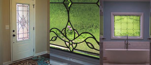 8 BHI DooRS Exterior Door Systems BHI DooRS Exterior Door Systems 9 Decorative custom glass is our specialty.