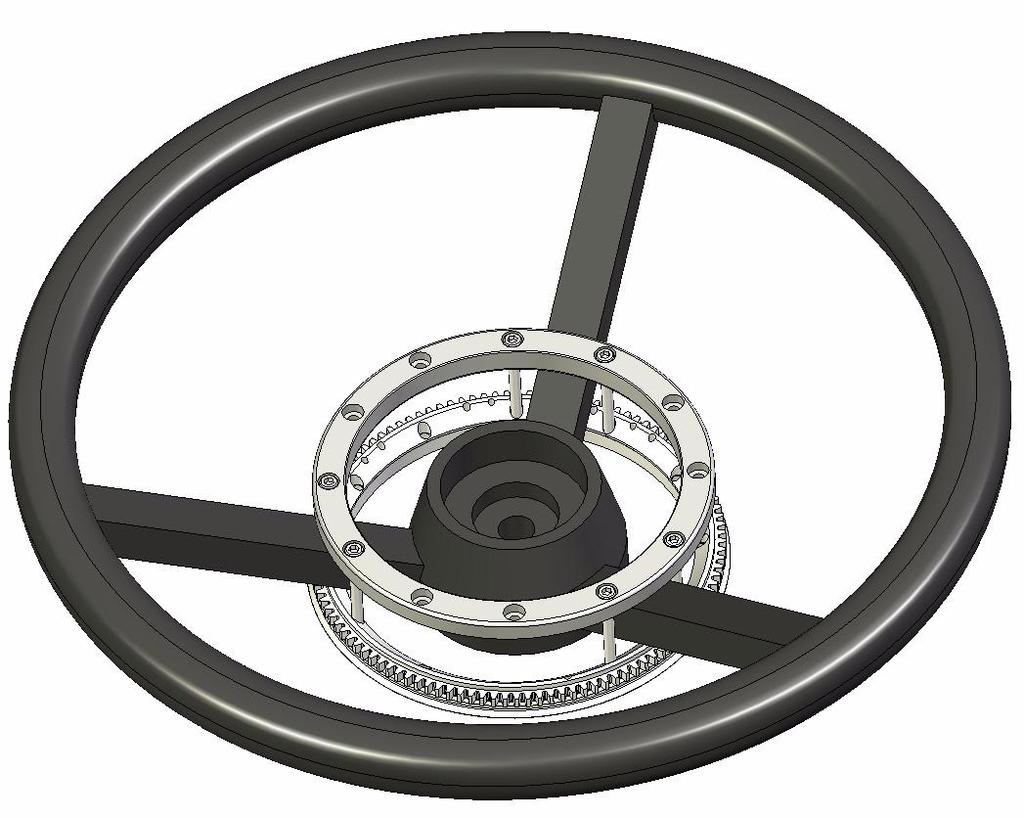 MDU3 Installation Overview 1. Place the clamp ring on top of the steering wheel and install a minimum of 6 hex screws.
