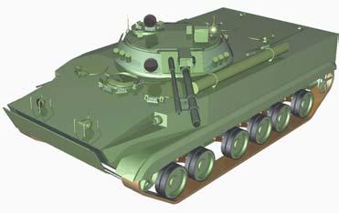 Frontal attack, no add-on armour 30 MM
