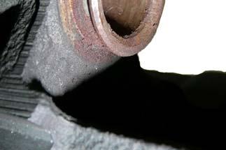 section A or B Rust extends from section A to B Procedures REMOVE REAR DISC BRAKE CALIPER RUST