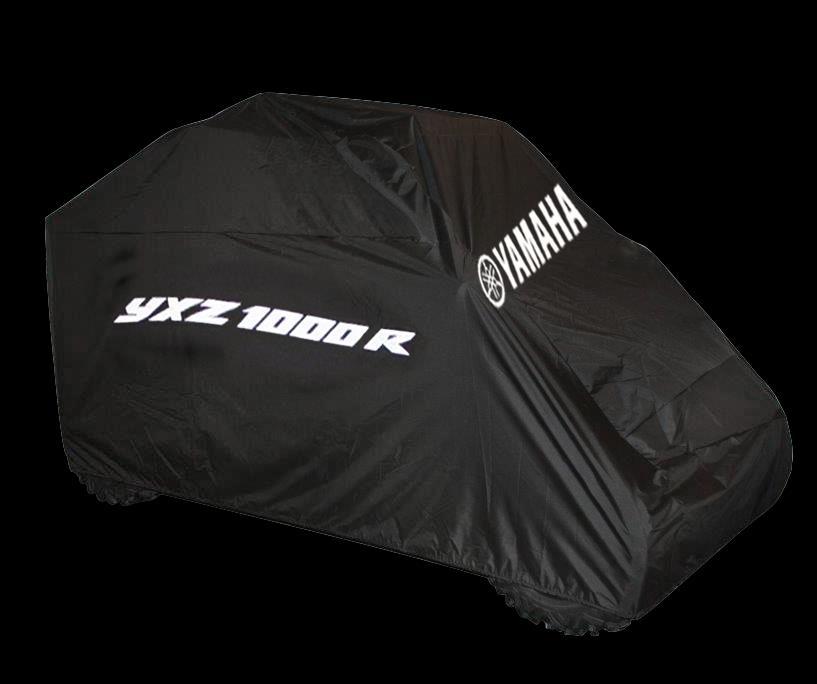 Constructed of black ClimaShield 300D, all-weather fabric This custom-fit storage cover