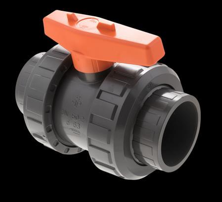 TRUE UNION BALL VALVES S6 SERIES Size: 1/2" to 4" Material: Grade 1 PVC O-Rings: EPDM Ball Seats: