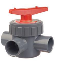 4 PSI head loss FEATURES: Easy read valve position indicator Low friction elastomeric seal with full vacuum rating High strength diverter with precision machined load bearings Easy valve servicing