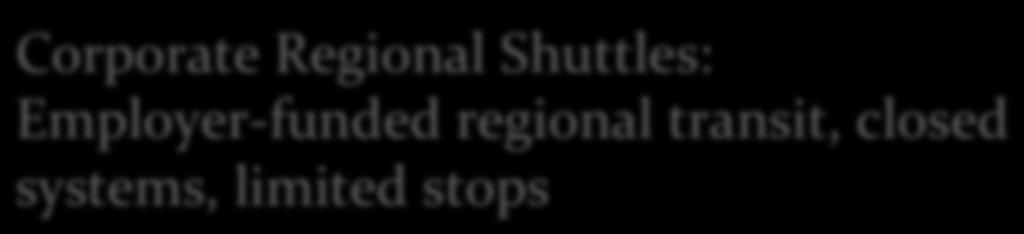Corporate Regional Shuttles: