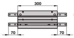 The maximum product width to be conveyed be can be referred to guide rail assembly pages.
